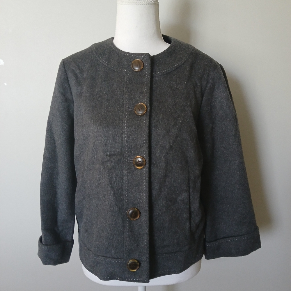 Women's J McLaughlin Blazer Jacket Wool Cashmere Blend Size 2